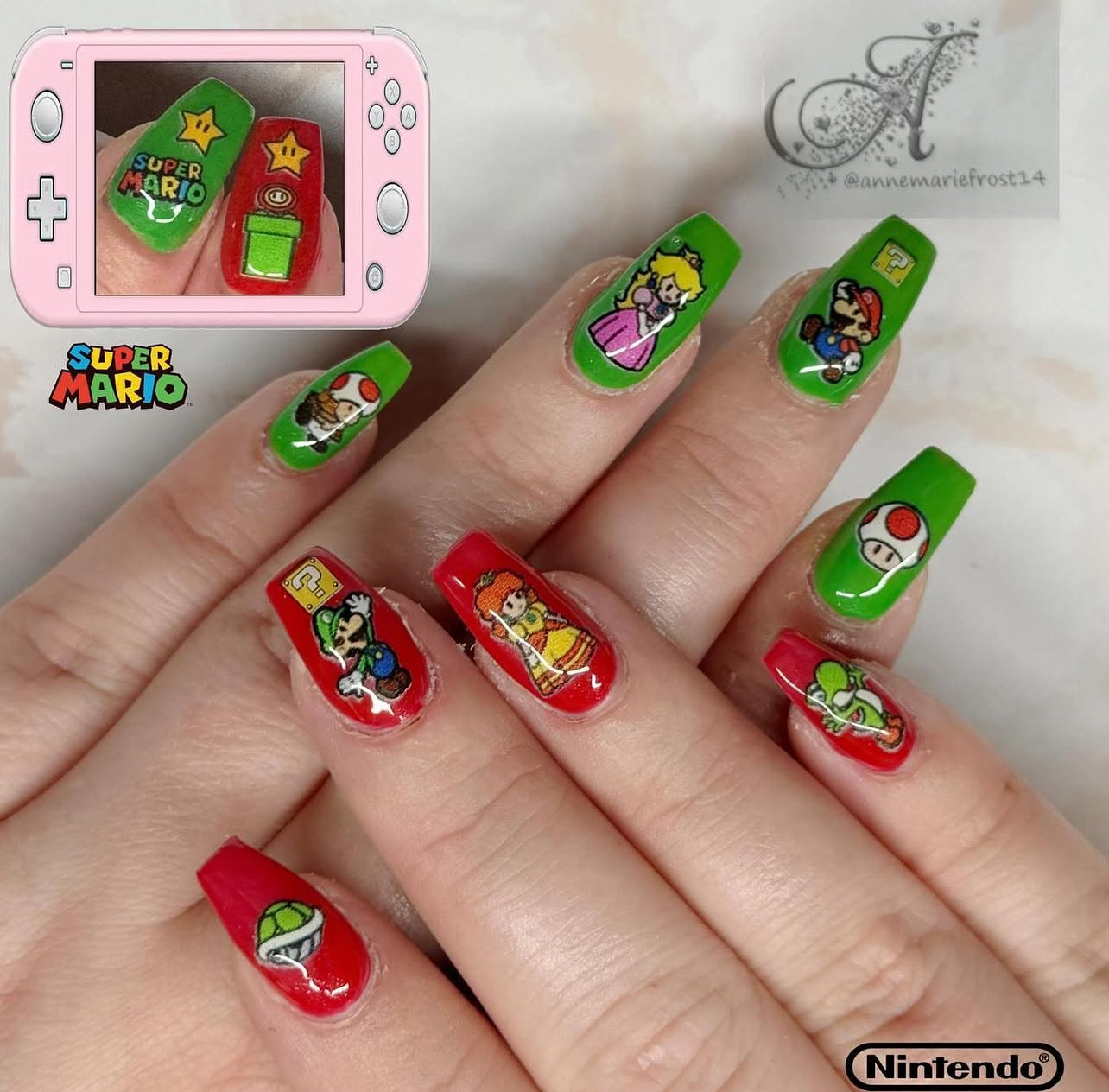 SUPER MARIO transfer stickers (A7)