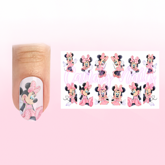 PINK MOUSIE transfer stickers (C2)