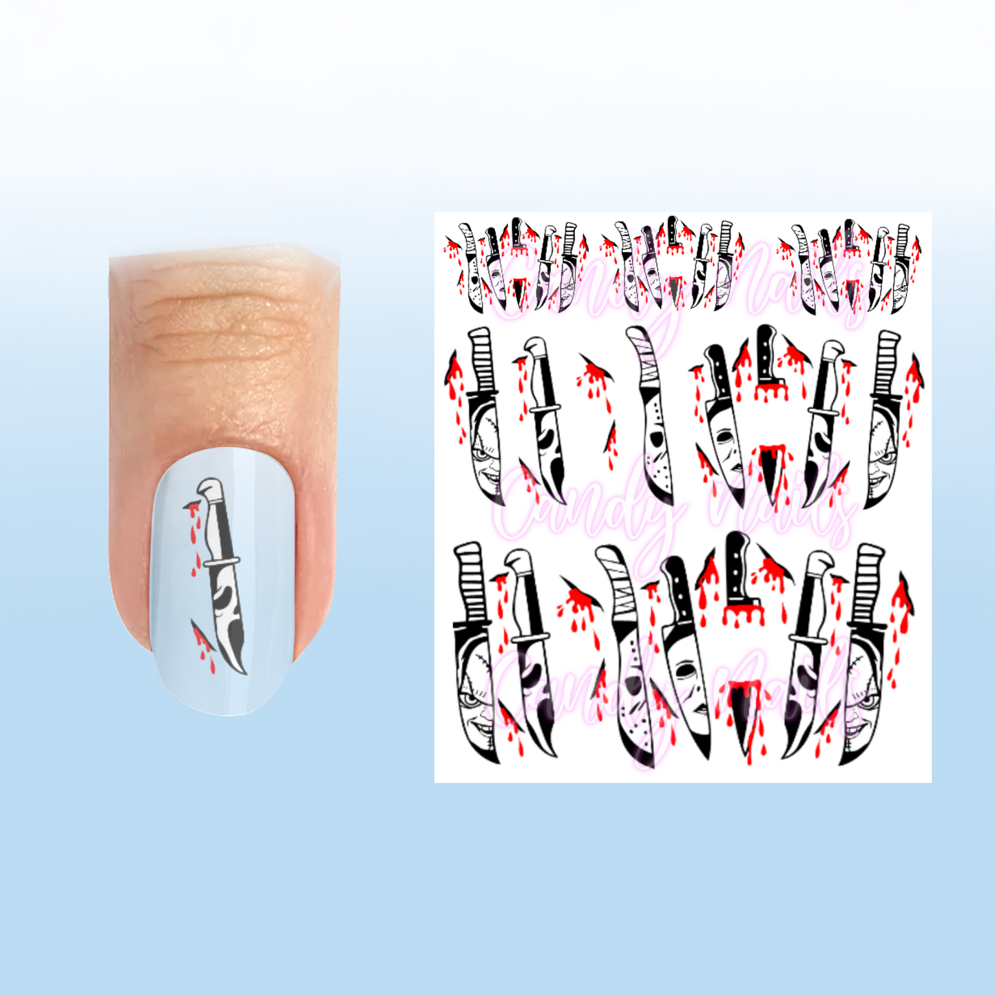 HALLOWEEN HORROR transfer stickers (Z4)