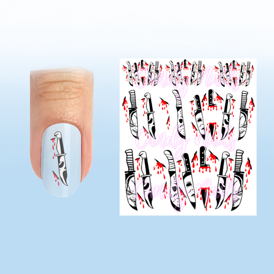 HALLOWEEN HORROR transfer stickers (Z4)