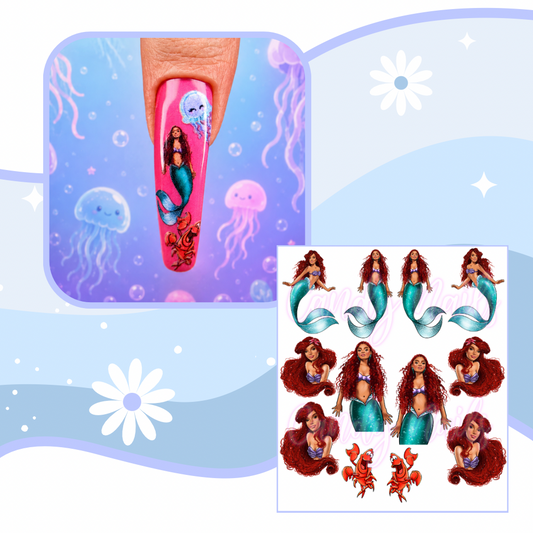 MERMAID transfer stickers