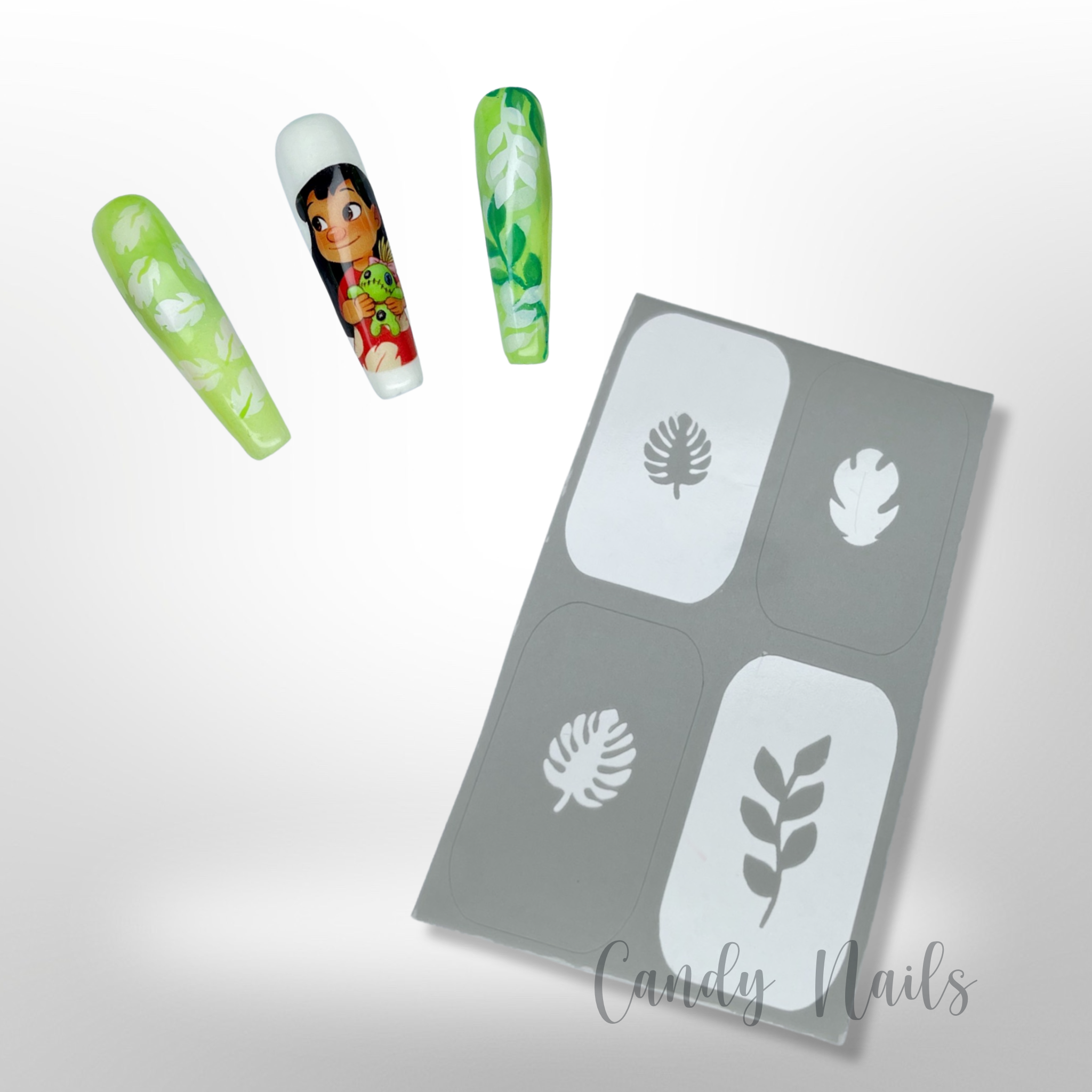 OHANA LEAFS AIRBRUSH STENCIL SMART PACK – Candy Nails