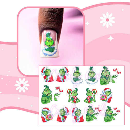 GRINCHY 2 transfer stickers