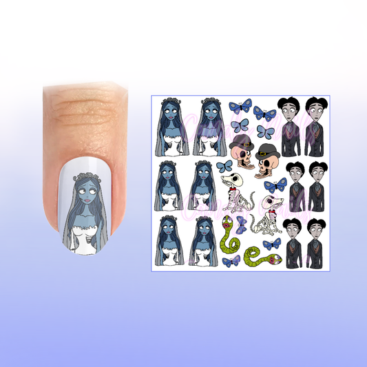 UNDEAD BRIDE transfer stickers