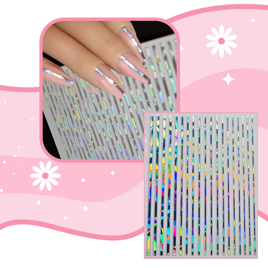 HOLO STRIP NAIL STICKERS