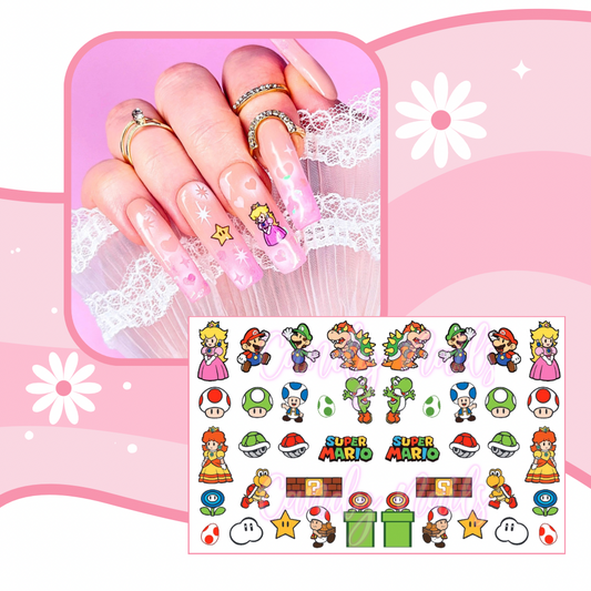 SUPER MARIO transfer stickers (A7)