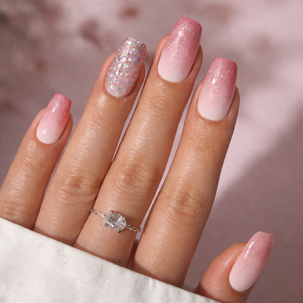 PINK SPARKLE - GEL NAIL WRAPS