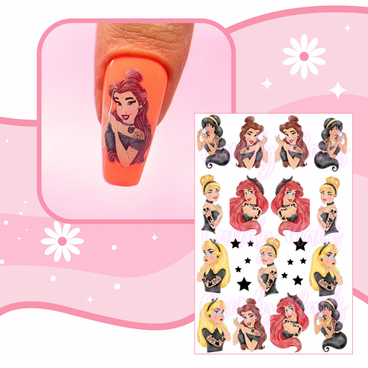 TATTOOED DIVAS transfer stickers (H3)