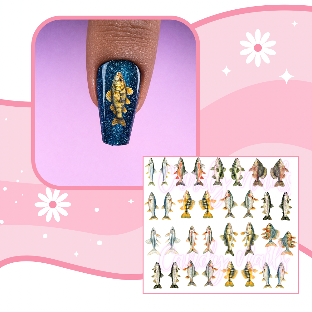 FISHES transfer stickers (F11)