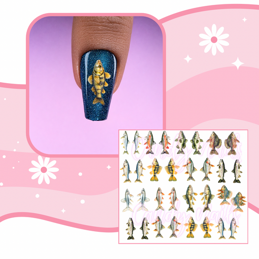 FISHES transfer stickers (F11)