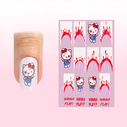 HALLOWEEN KITTY FRENCH transfer stickers