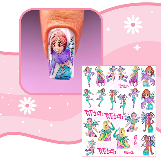SUPER WITCH transfer stickers