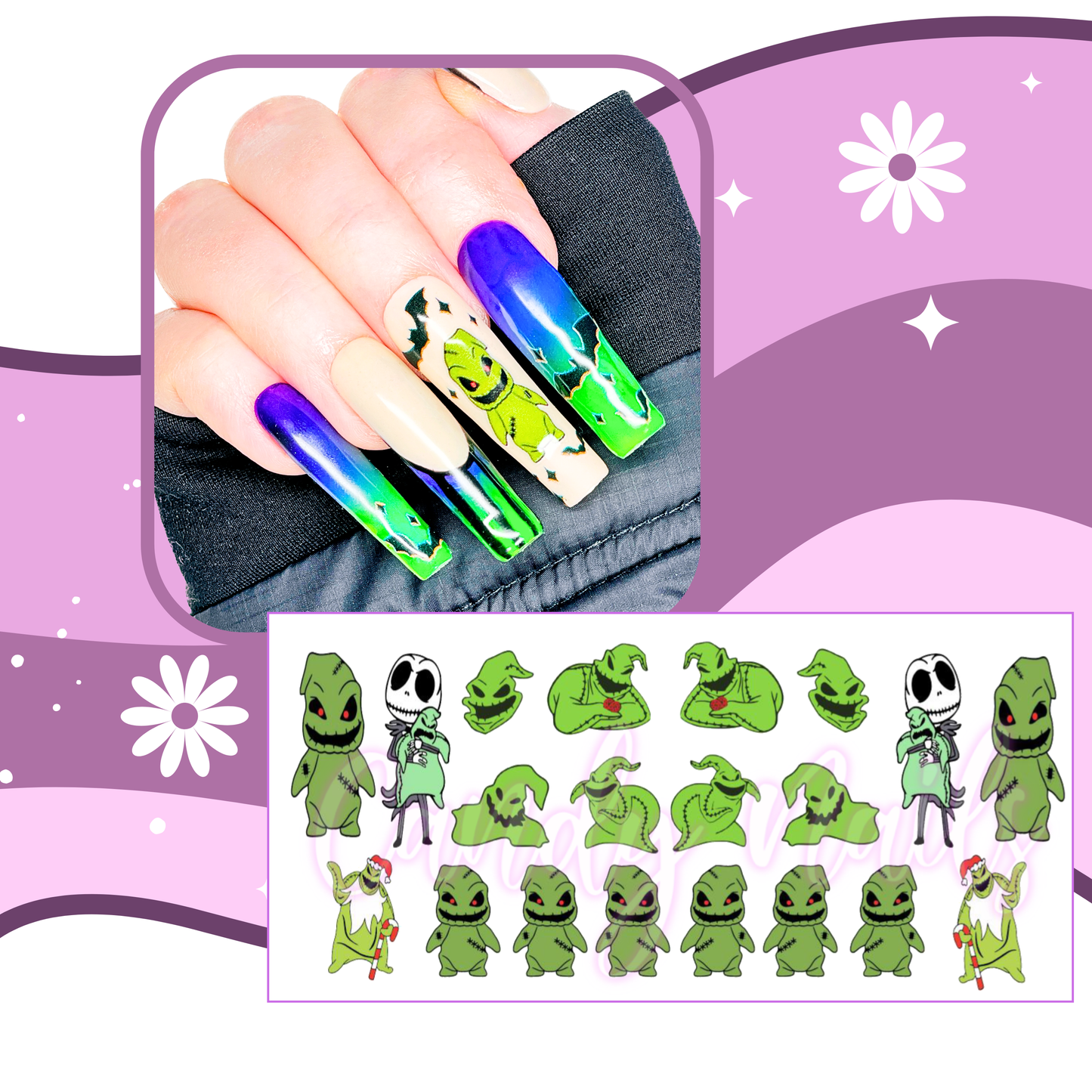 OOGIE BOOGIE transfer stickers (Y4)