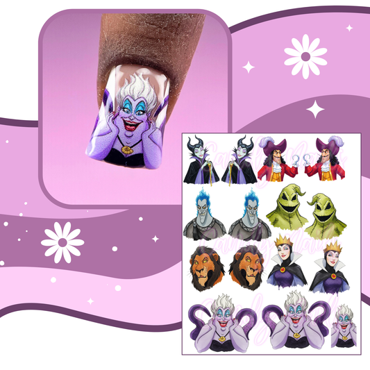 VILLAINS VIP transfer stickers (B)