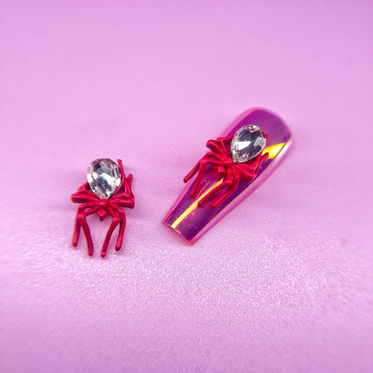 RED SPIDER nail charm