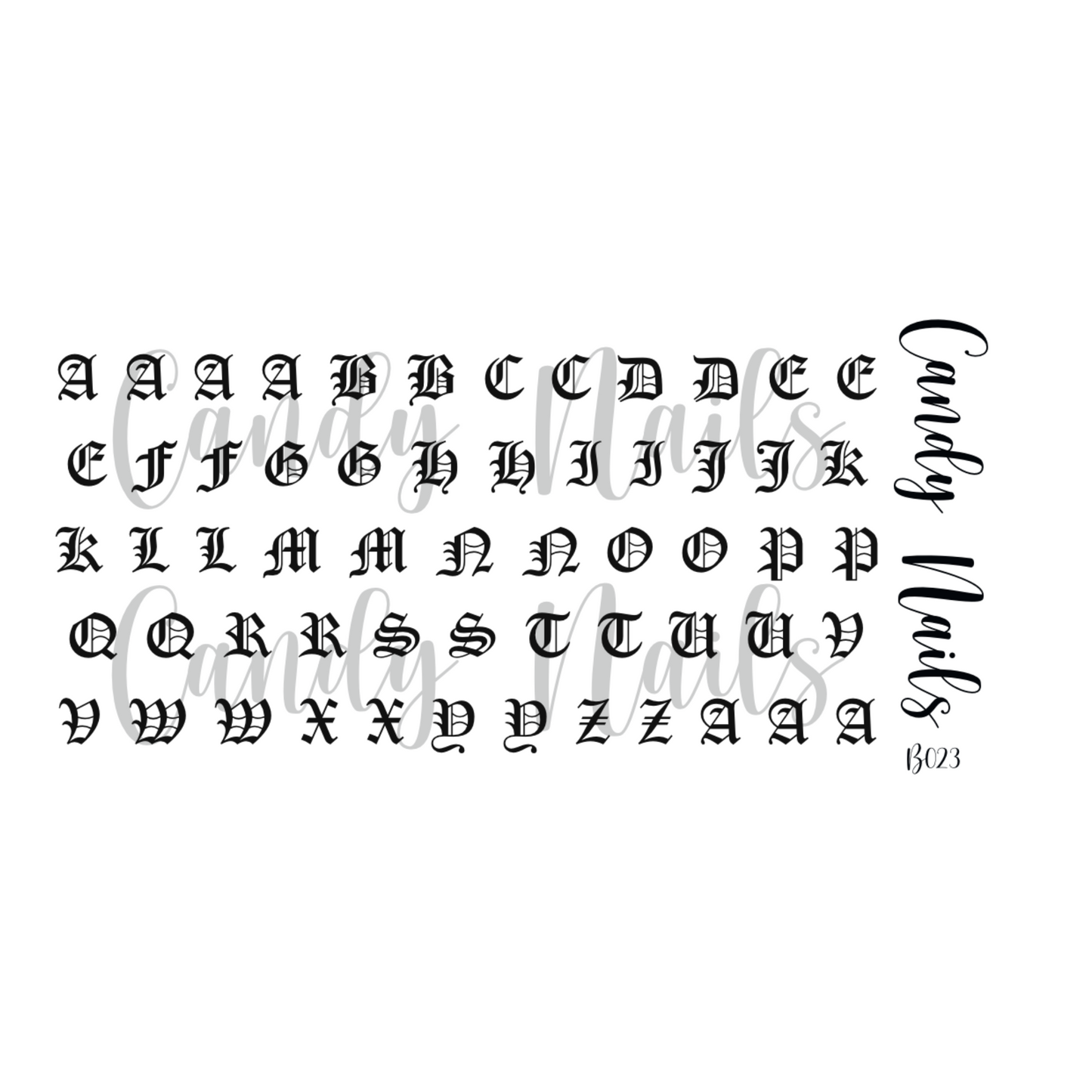 OLD ENGLISH LETTERS(b023) – Candy Nails old-english-letters-b023-candy-nails