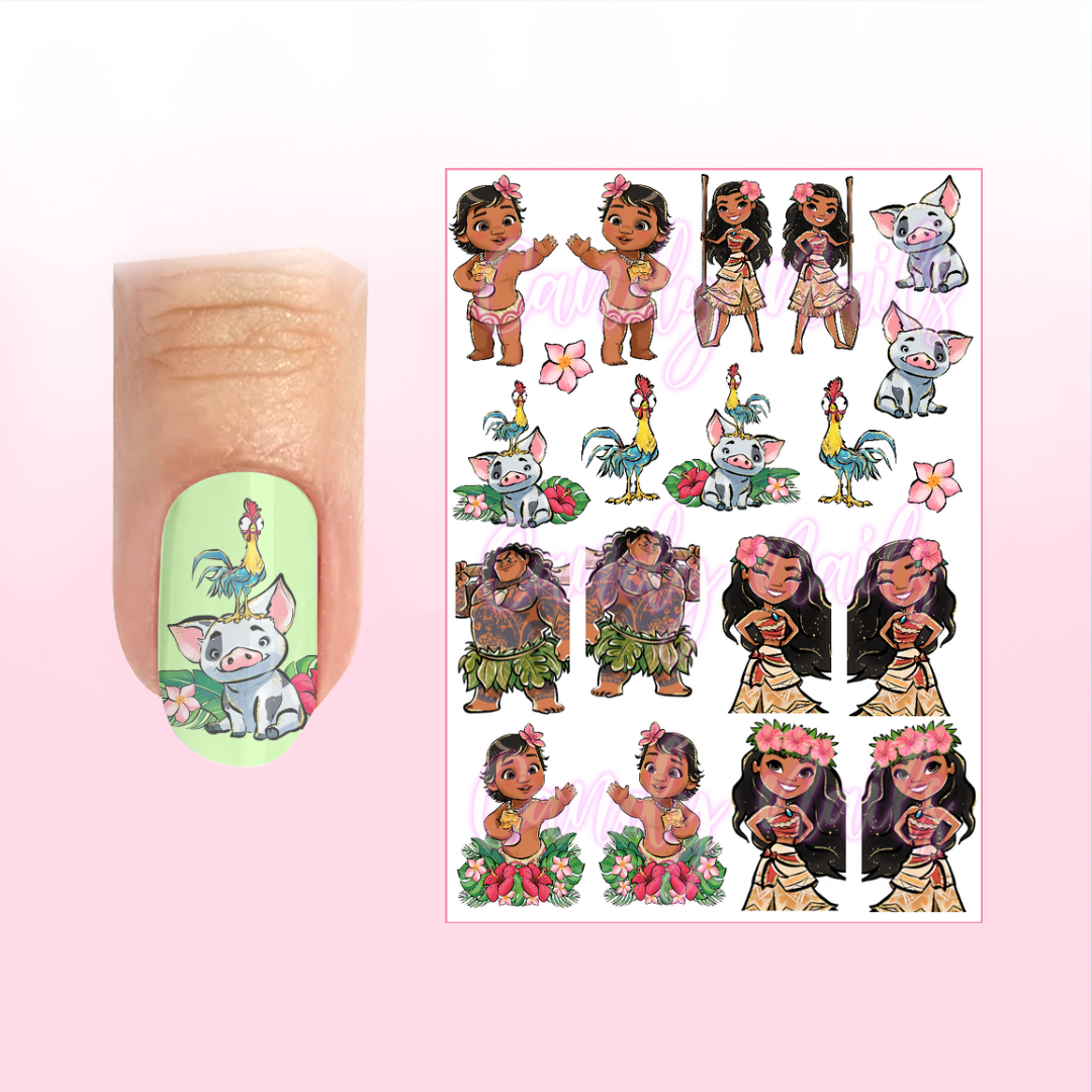 HAWAIIAN PRINCESS transfer stickers