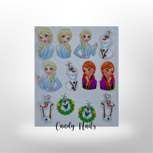 ICE QUEEN transfer stickers