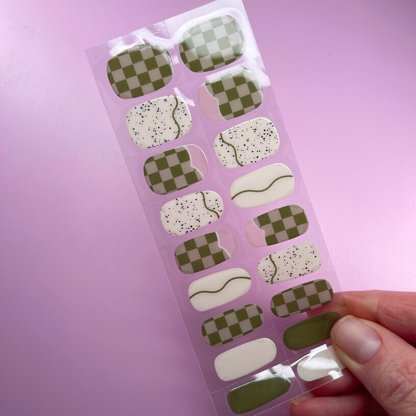 RETRO GREEN - GEL NAIL WRAPS