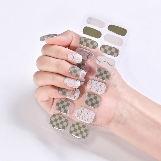 RETRO GREEN - GEL NAIL WRAPS