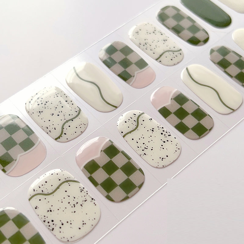 RETRO GREEN - GEL NAIL WRAPS