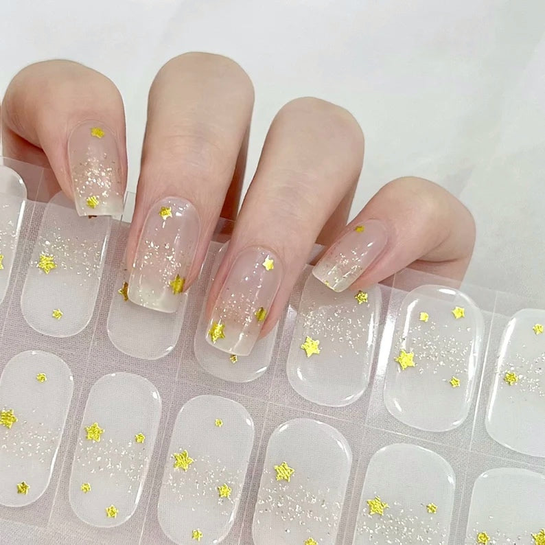TWINKLE TWINKLE GOLDEN STAR - GEL NAIL WRAPS
