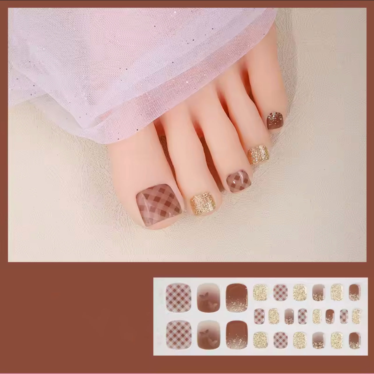 SEMI CURED GEL TOE NAIL STRIPS