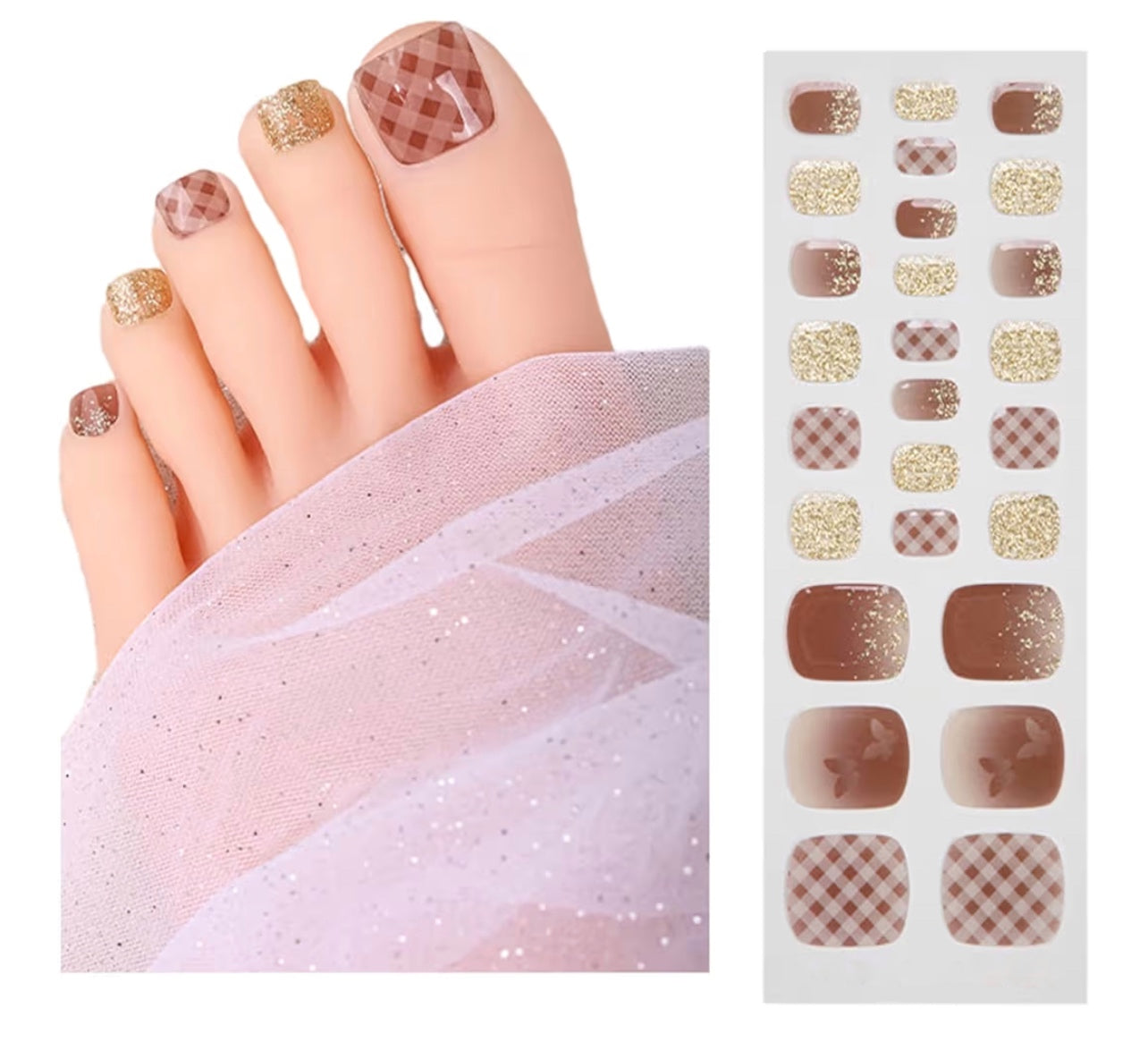 SEMI CURED GEL TOE NAIL STRIPS
