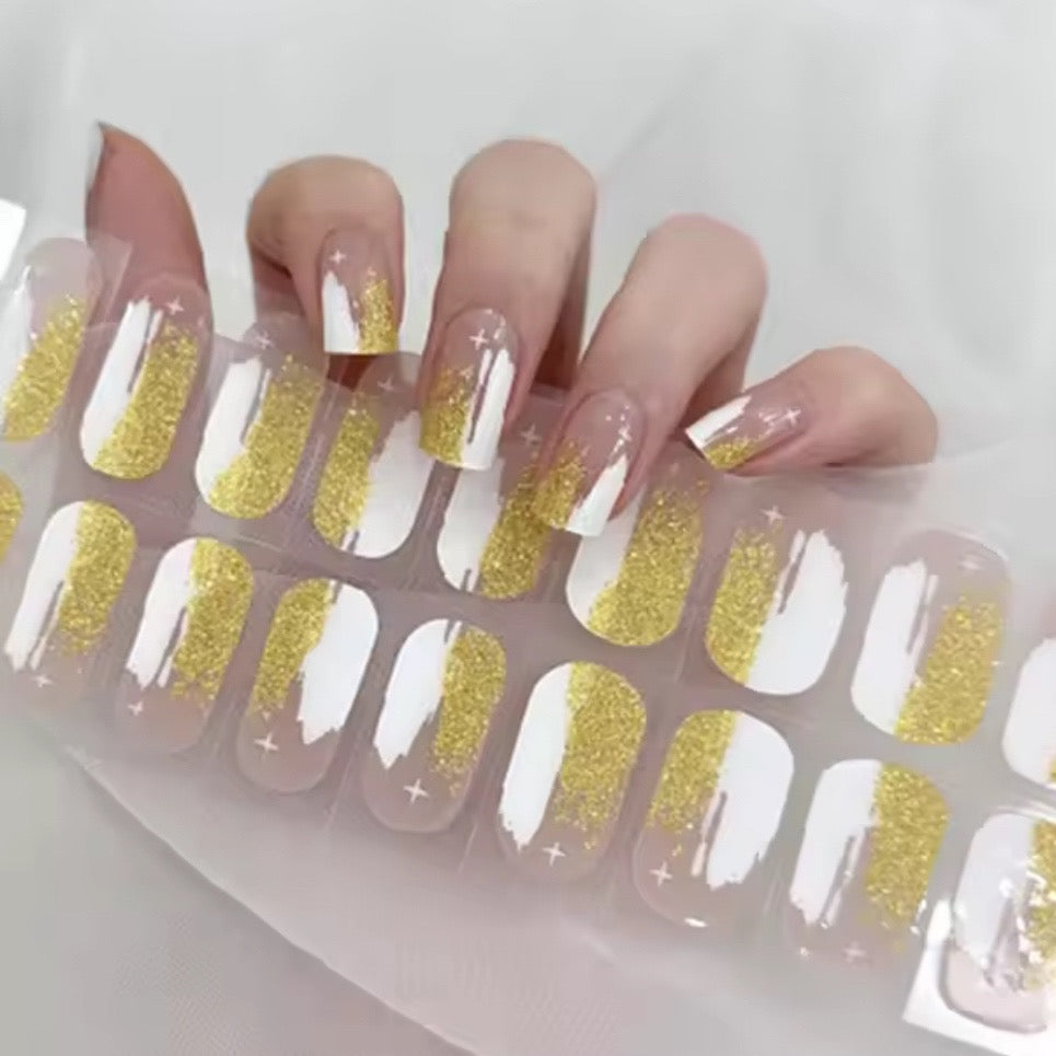 GOLDEN STROKE - GEL NAIL WRAPS