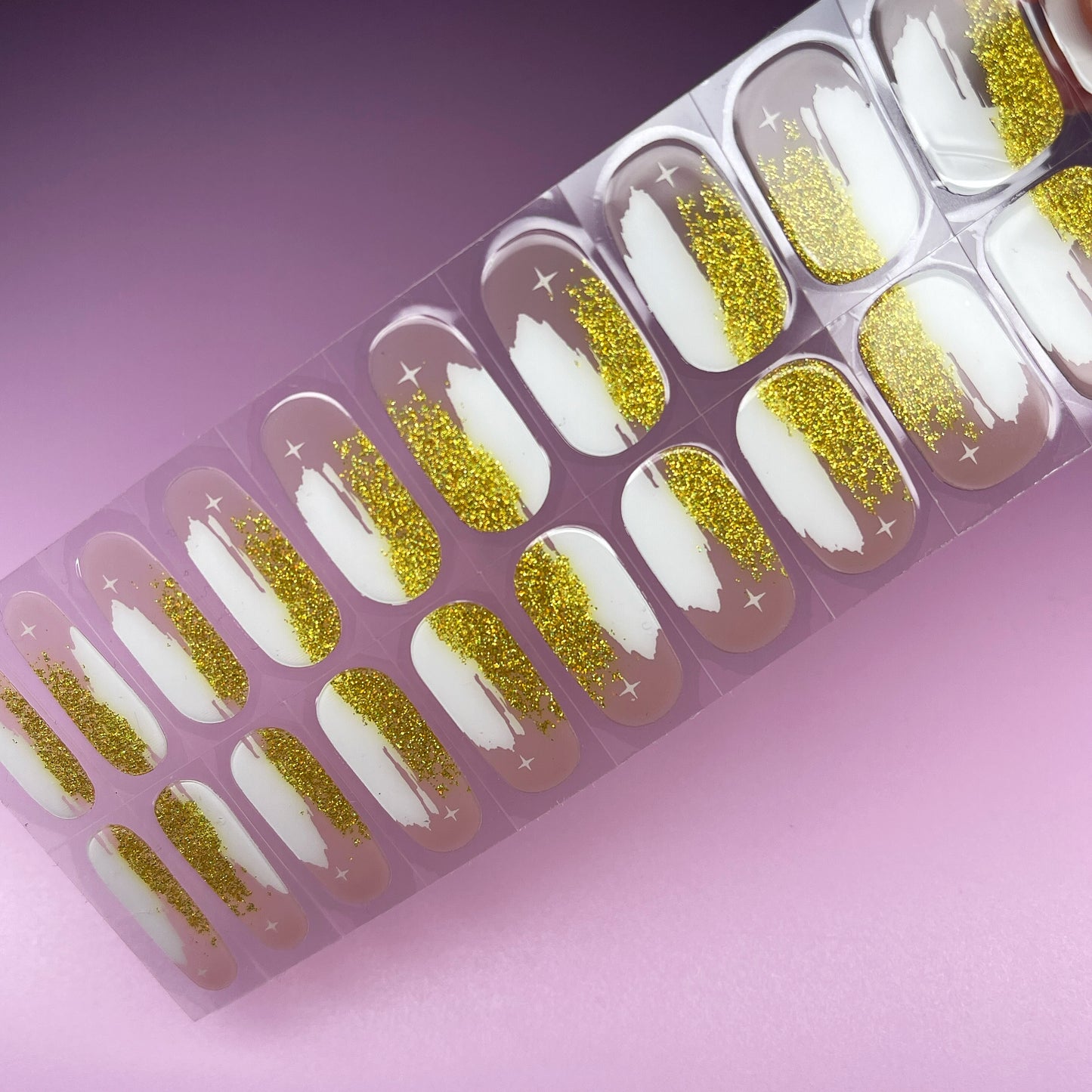 GOLDEN STROKE - GEL NAIL WRAPS