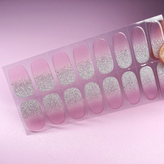 SILVER SPARKLE - GEL NAIL WRAPS