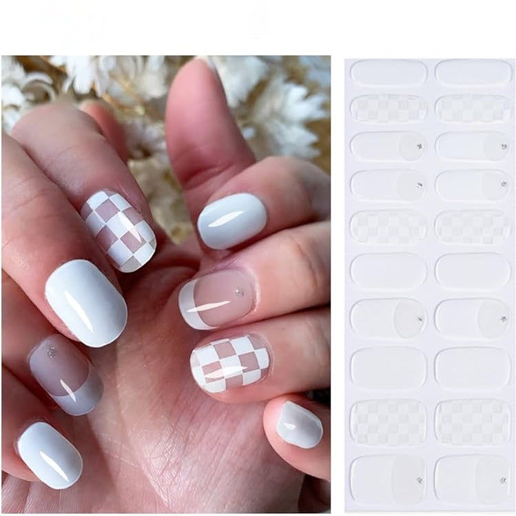 WHITE - GEL NAIL WRAPS