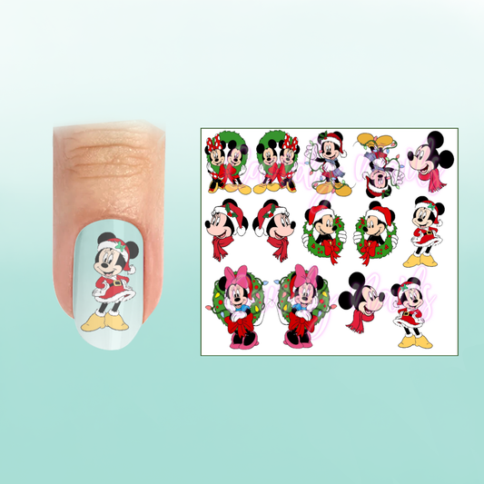 M&M XMAS WREATH transfer stickers (X4)