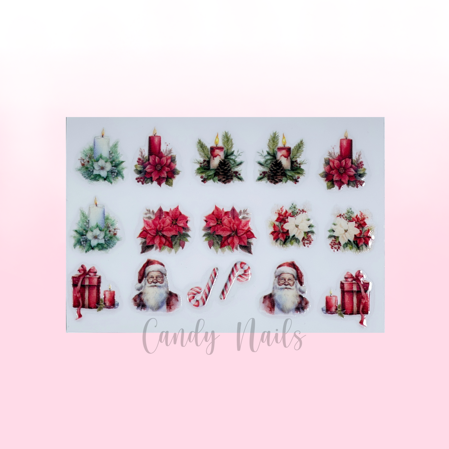 CHRISTMAS CANDLES transfer stickers
