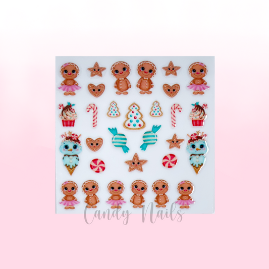GINGERBREAD transfer stickers