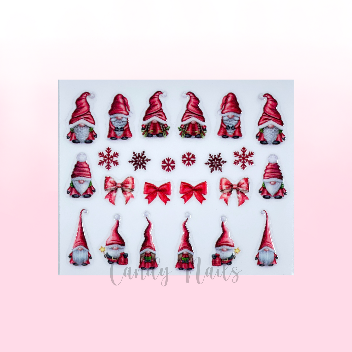 RED GNOMES transfer stickers