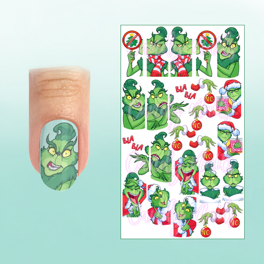 GRINCHY BLA-BLA transfer stickers (X12)