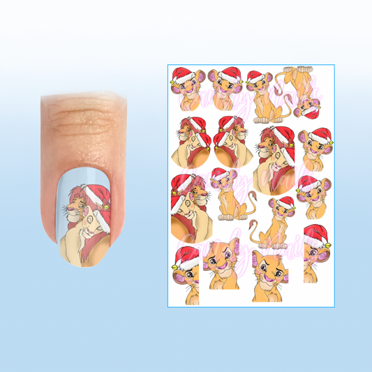 XMAS LION transfer stickers (X11)