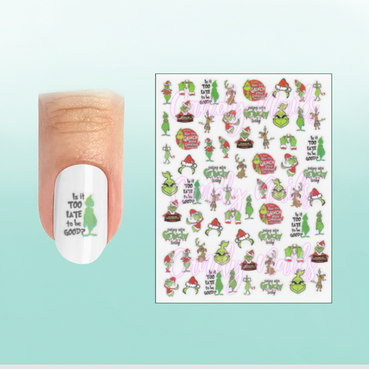 IT'S TOO LATE - GRINCHY stickers