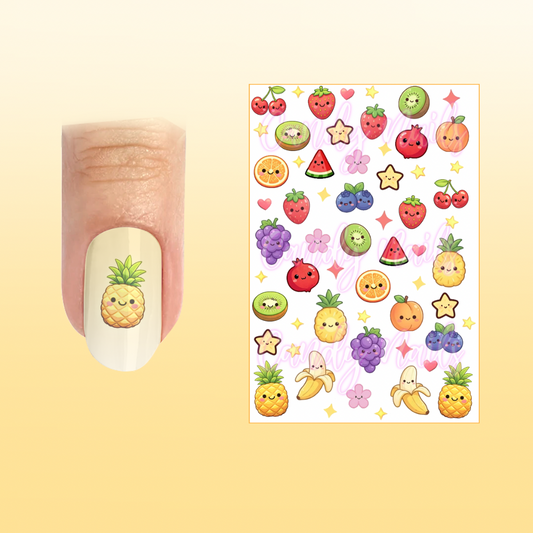 PLAYFUL FRUITS transfer stickers