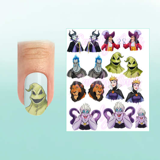 VILLAINS VIP transfer stickers