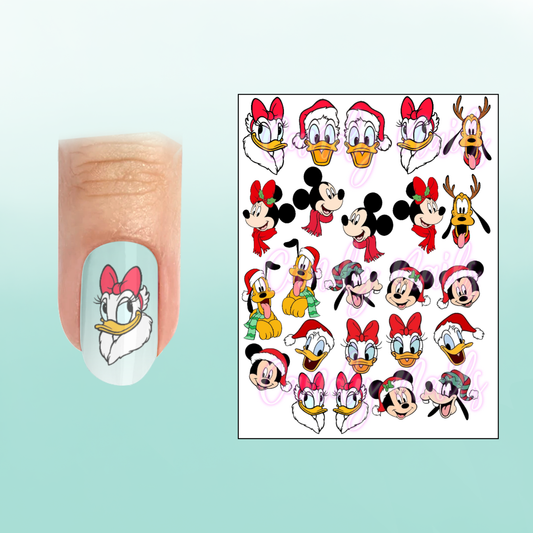 DONALD & FRIEND  XMAS transfer stickers (X2)