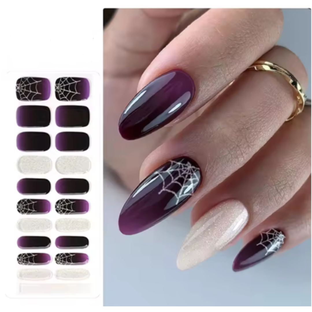 PURPLE WEB - GEL NAIL WRAPS