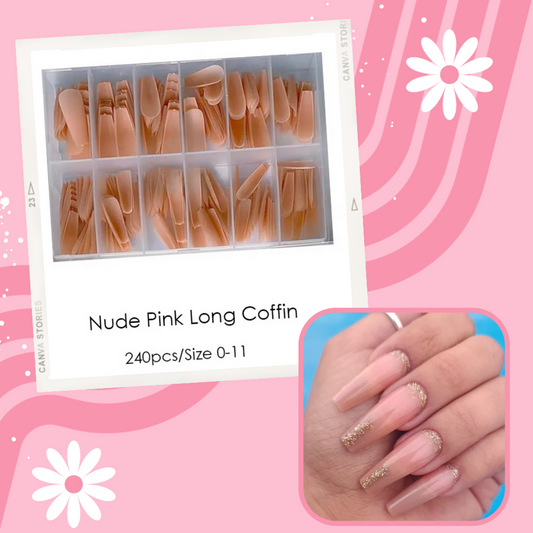 NUDE PINK LONG COFFIN
