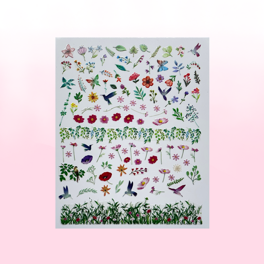 BIRDS & FLOWERS 002 stickers