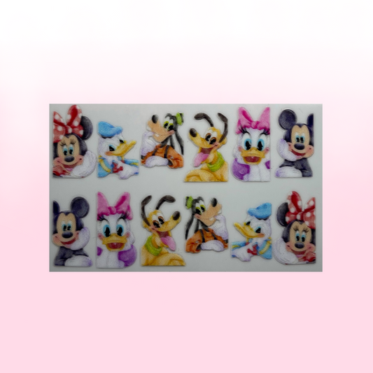 MICKEY & FRIENDS PORTRAITS transfer stickers SQ