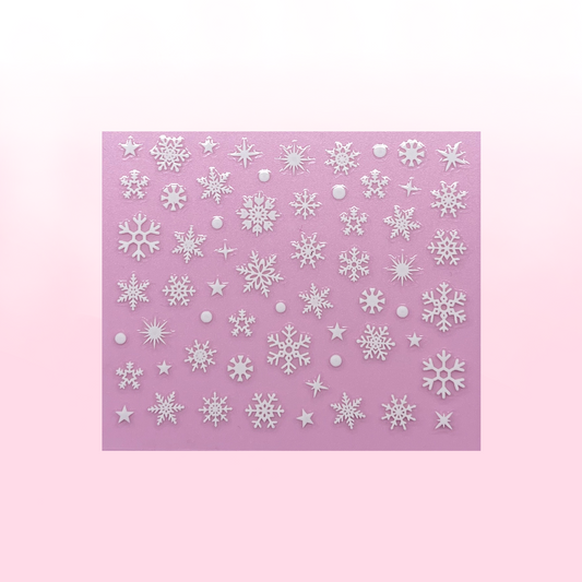 WHITE SNOWFLAKES 2 stickers