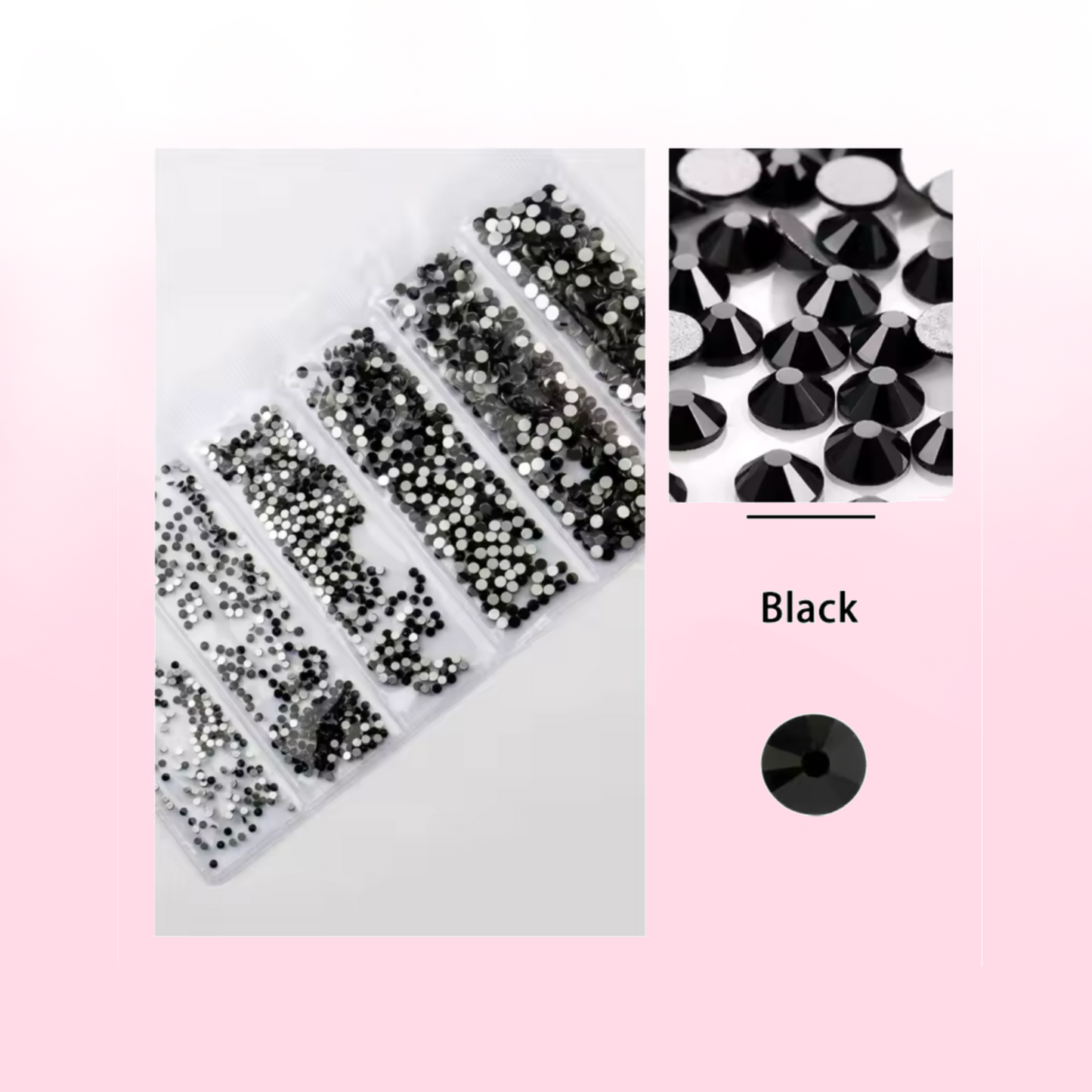 NAIL RHINESTONE BLACK