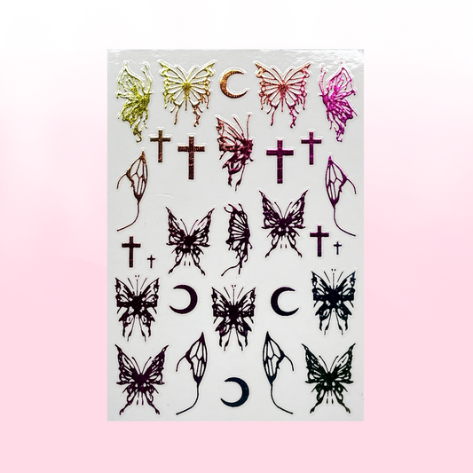 OMBRE BUTTERFLIES stickers