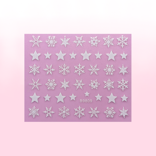 WHITE SNOWFLAKES 7 sticker